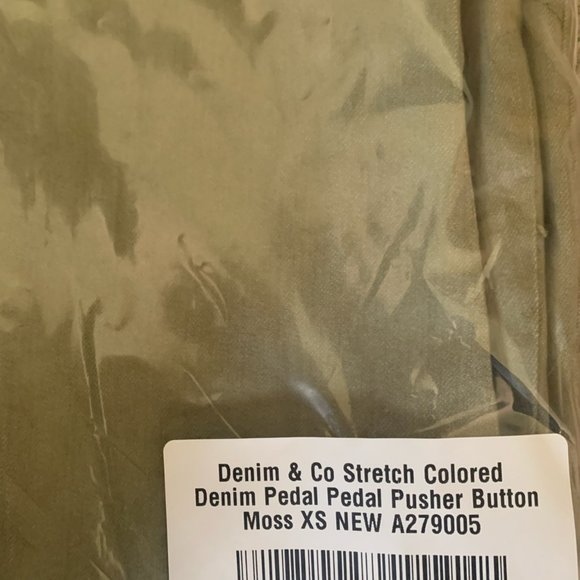 NWT DENIM & CO‎ STRETCH DENIM MOSS PEDAL PUSHER XS - Picture 10 of 10